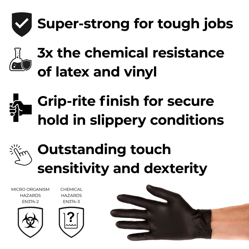 Black Mamba Disposable Nitrile Gloves BXBMG LabWorld.co.uk
